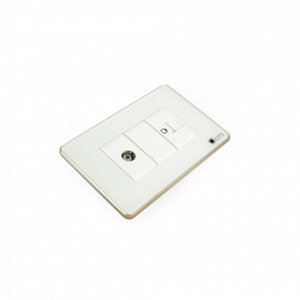 Ổ cắm TV, mạng/ điện thoại – Mặt kính cường lực chống xước