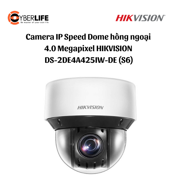 Camera IP Speed Dome hồng ngoại 4.0 Megapixel HIKVISION DS-2DE4A425IW-DE (S6)