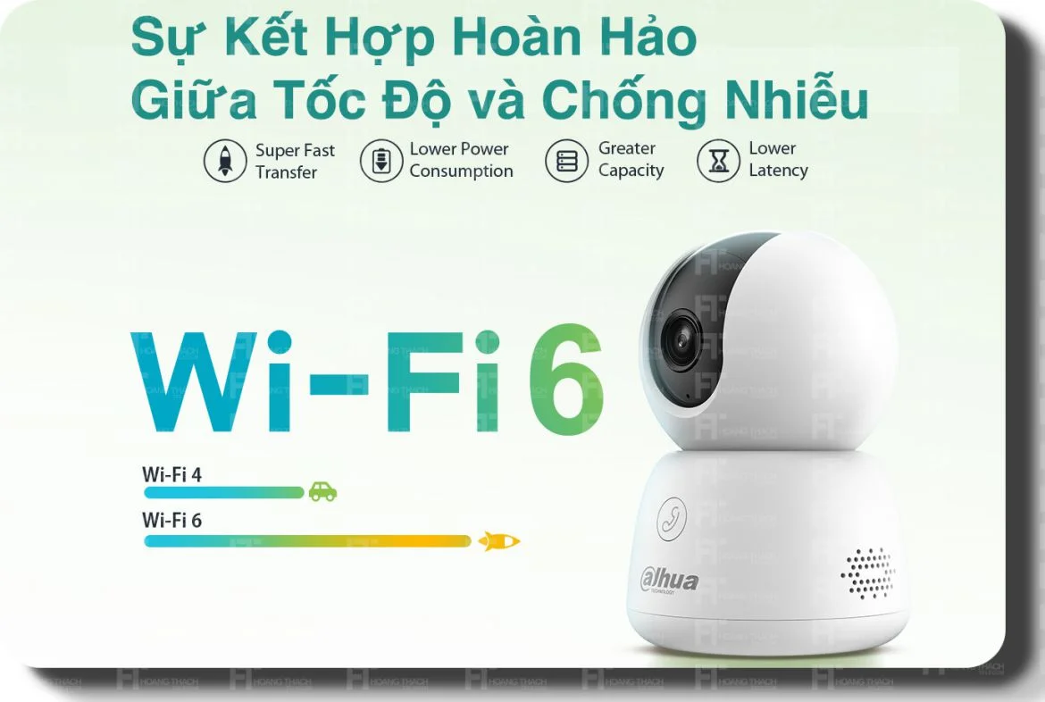 Hỗ trợ Wi-Fi 6 băng tần kép (2.4/5GHz): kết nối ổn định, tốc độ cao, chống nhiễu hiệu quả